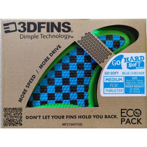 Ailerons Thruster 3DFINS FCS1 Blue Checker