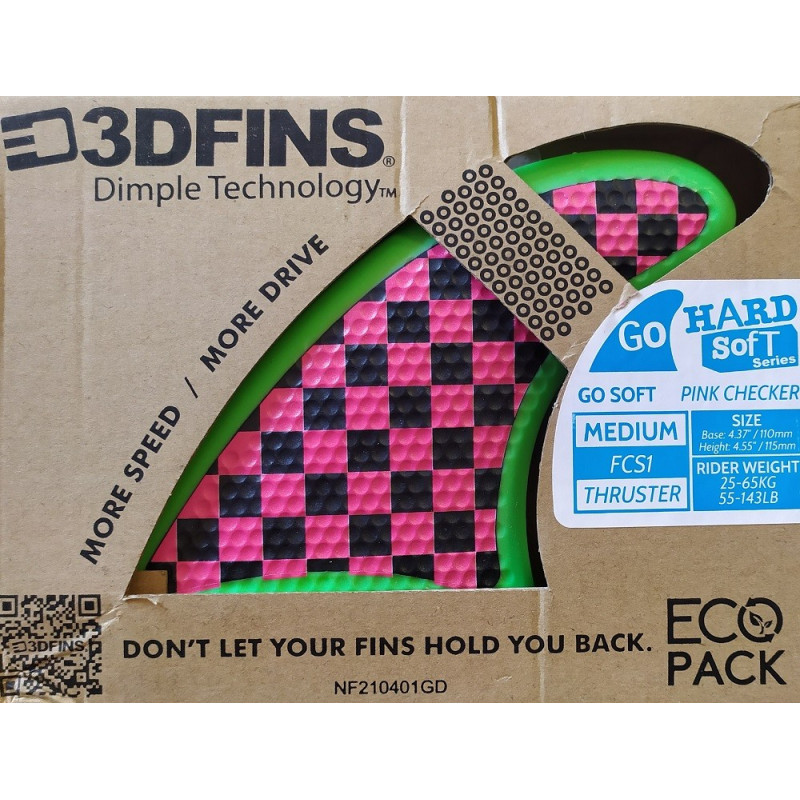 Ailerons Thruster 3DFINS FCS1 pink Checker