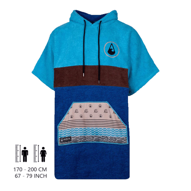 poncho wave hawaii airlite blue
