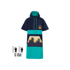 Poncho Wave Hawaii Bluebow velours de coton