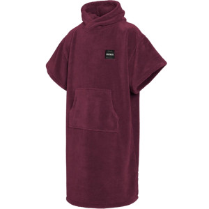 Poncho Mystic Teddy Oxblood red